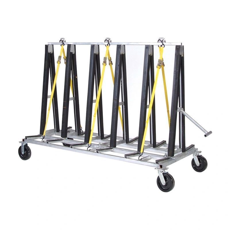 Hot Sale 59 inch A frame Glass Transport Racks Cart Dolly Heavy Duty Plywood Door Gypsum Board Drywall Sheet Cart