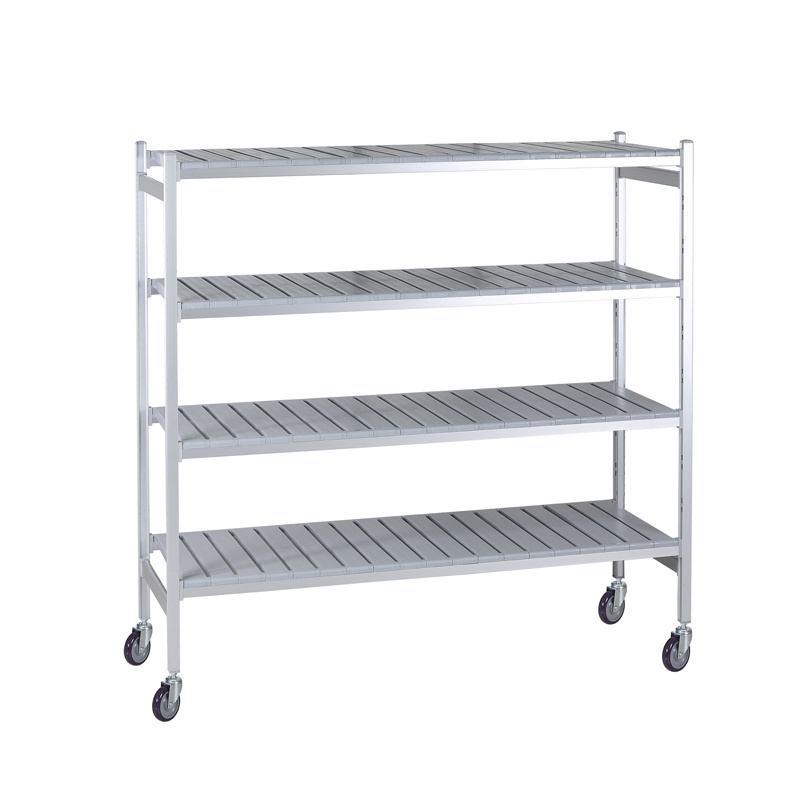 Factory Price Industrial Office Storage Sliding Aluminum Shelving 4 Layer Universal Wire Shelving