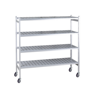 Factory Price Industrial Office Storage Sliding Aluminum Shelving 4 Layer Universal Wire Shelving