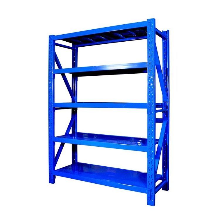 4 Layer-shelf Steel Industrial Storage Shelf Stacking Boltless Rack Adjustable Shelving For Workshop Garage Warehouse