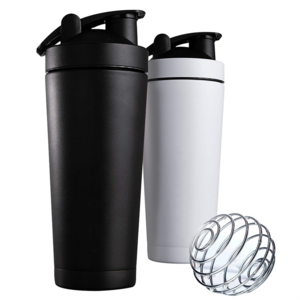 Eco Friendly Blender Fitness Gym Metal cup vacuum Stainless Steel insulation Protein Shaker yoga Water bottle with custom