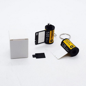 AGH Sublimation Blanks Camera Keychain PET Plastic Loving Memory Film Roll Key Chain Sublimation Camera Roll Keychain