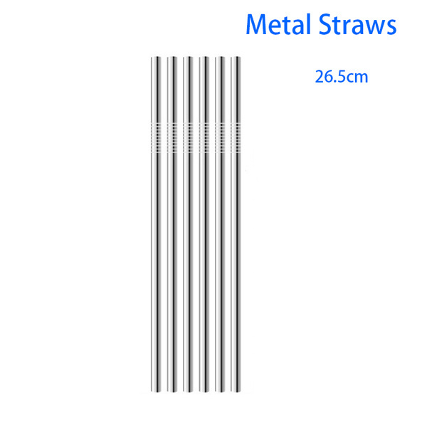 Customized 26.5cm stainless steel insulated drinking reusable metal straws for variety tumblers