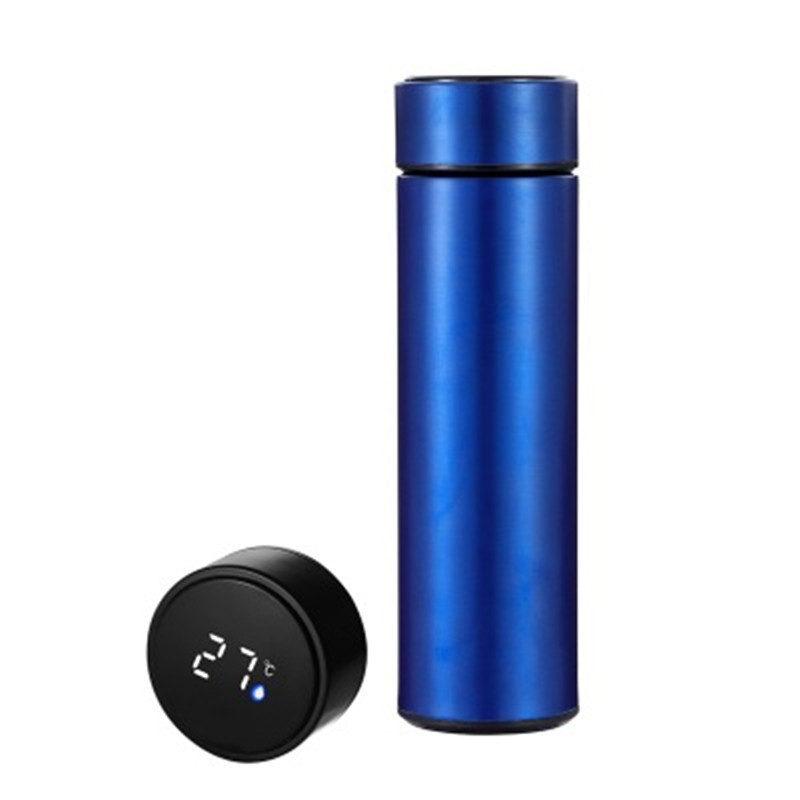 Double Digital Vacuum Insulation 500ml Thermos Tumbler Stainless Steel Smart Water Bottle with LED Temperature Display