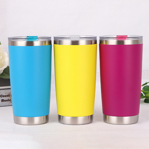 Wholesale 20oz Stainless Steel  with Lid and Straw Vacuum Insulated Double Wall Coffee Tumbler Powder Coated