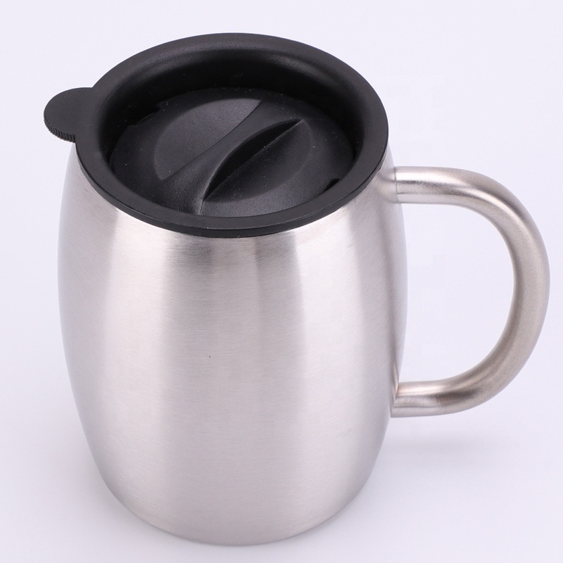 14oz Wholesale Coffee Mug With Handle Stainless Steel Tumblers Double Wall Insulated Tumbler Cups Bottle In Bulk