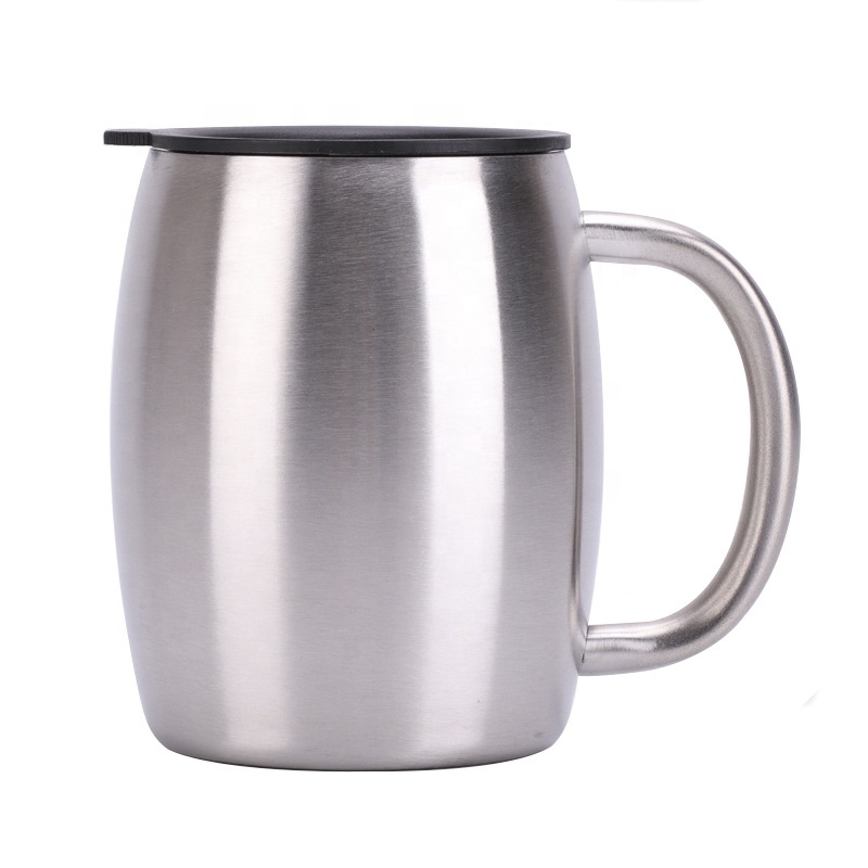 14oz Wholesale Coffee Mug With Handle Stainless Steel Tumblers Double Wall Insulated Tumbler Cups Bottle In Bulk