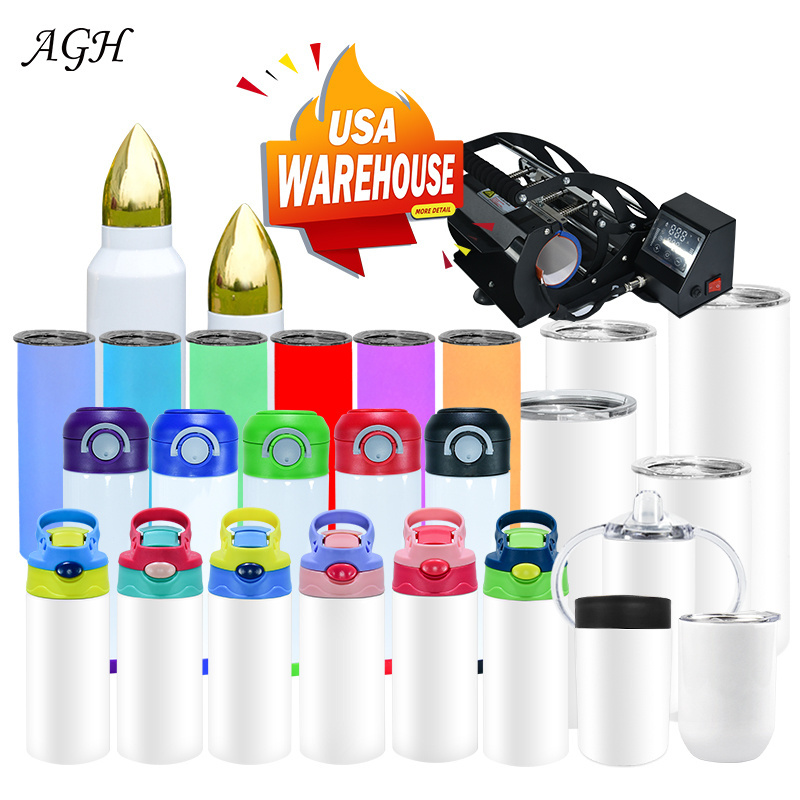 Heat Press White Sublimation Thermos Products Blank 30oz Sublimation Tumbler 20 Oz Skinny Straight For Sublimation Printing