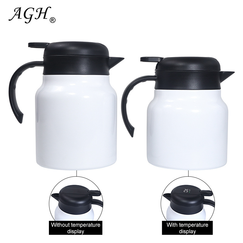 AGH 32oz 1000ml Blanks Thermal Pot Vacuum Insulated Double Wall Stainless Steel 316 Coffee Pot With Tea Strainer