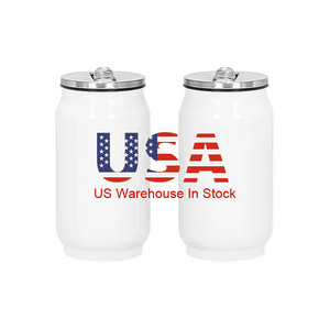 USA warehouse DIY Sublimation Blank Custom  stainless steel 12oz 350ml cola can