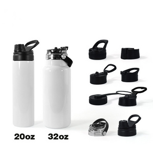 New Factory Wholesale 20oz 32oz sublimation blank stainless steel double wall vacuum water bottle lids