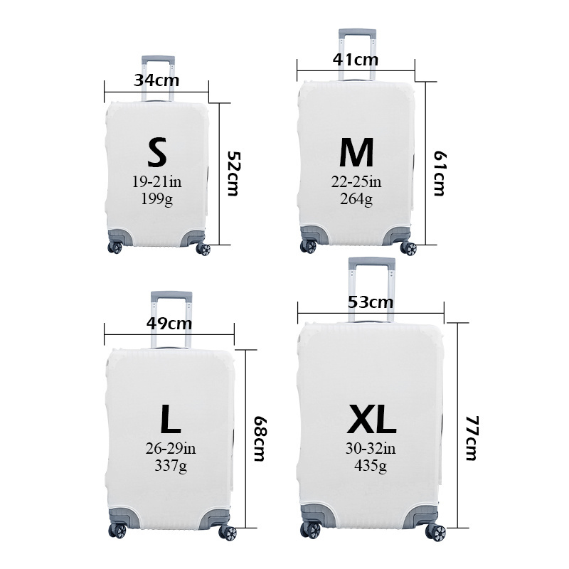 Sublimation Luggage blanks Protective Cover Luggage Cover Blank Custom Suitcase Cover Polyester Luggage