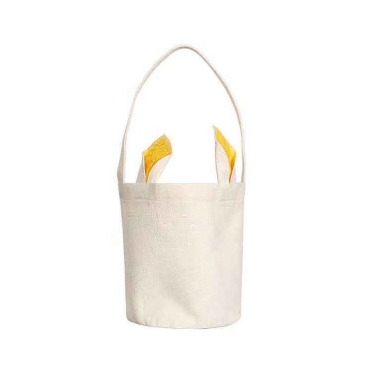 Factory wholesale sublimation Easter rabbit basket 20*25cm Linen festival celebration basket sublimation blanks