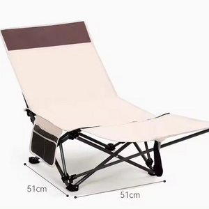 CN Warehouse Outdoor recliner Beach chair Portable folding moon chair Office lunch break sit-down camping chair