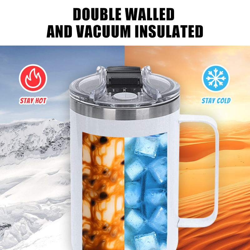 Factory Supply Quencher cup H1.0 H2.0 Stainless Steel Vacuum Insulated sublimation 40oz tumbler with Removeable Handle