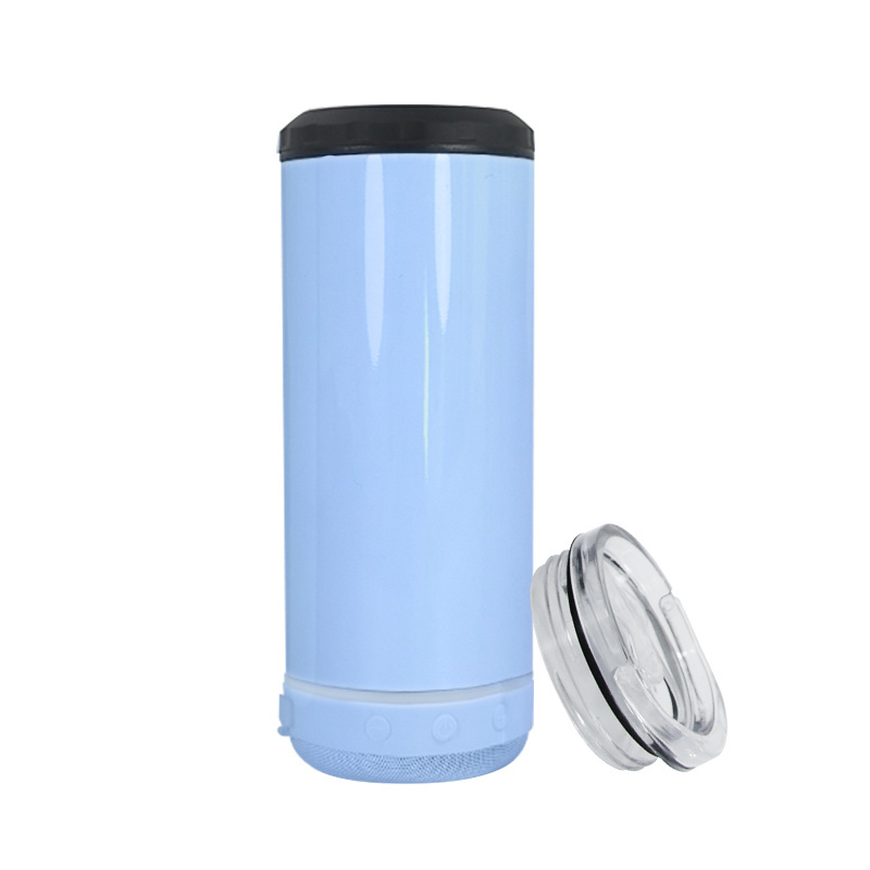 Sublimation Colored Speaker 500ml 750ml water bottle 14oz 16oz 4 in 1 can cooler 20oz glow in the dark holographic tumbler