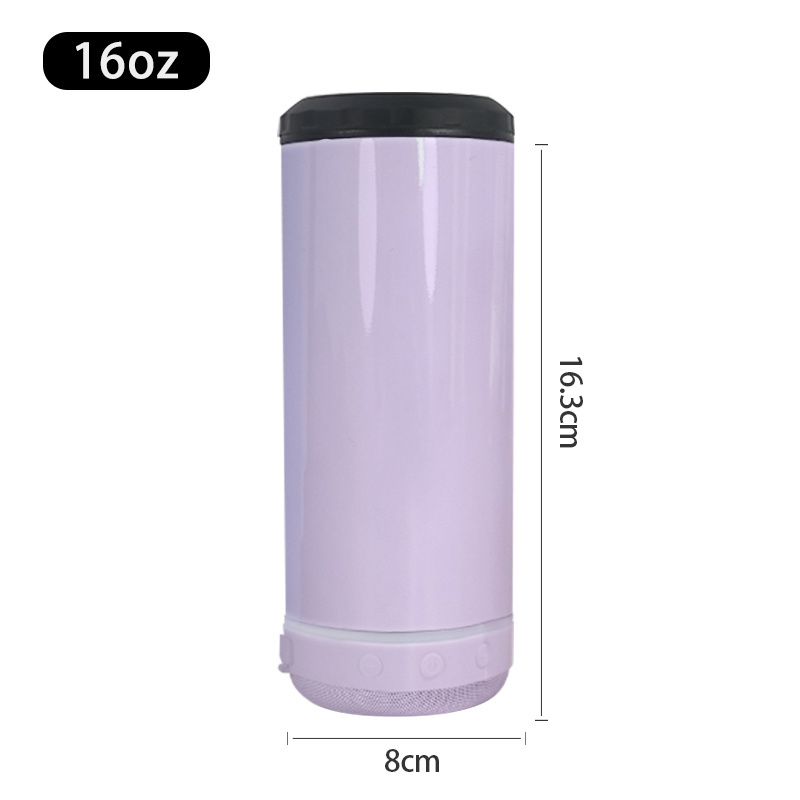 Sublimation Colored Speaker 500ml 750ml water bottle 14oz 16oz 4 in 1 can cooler 20oz glow in the dark holographic tumbler