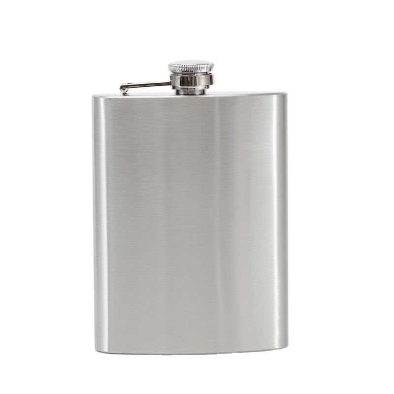 Factory Supply 6oz 7oz 8oz colored silver black stainless steel hip flask portable whiskey Russian liquor wine flask custom gift