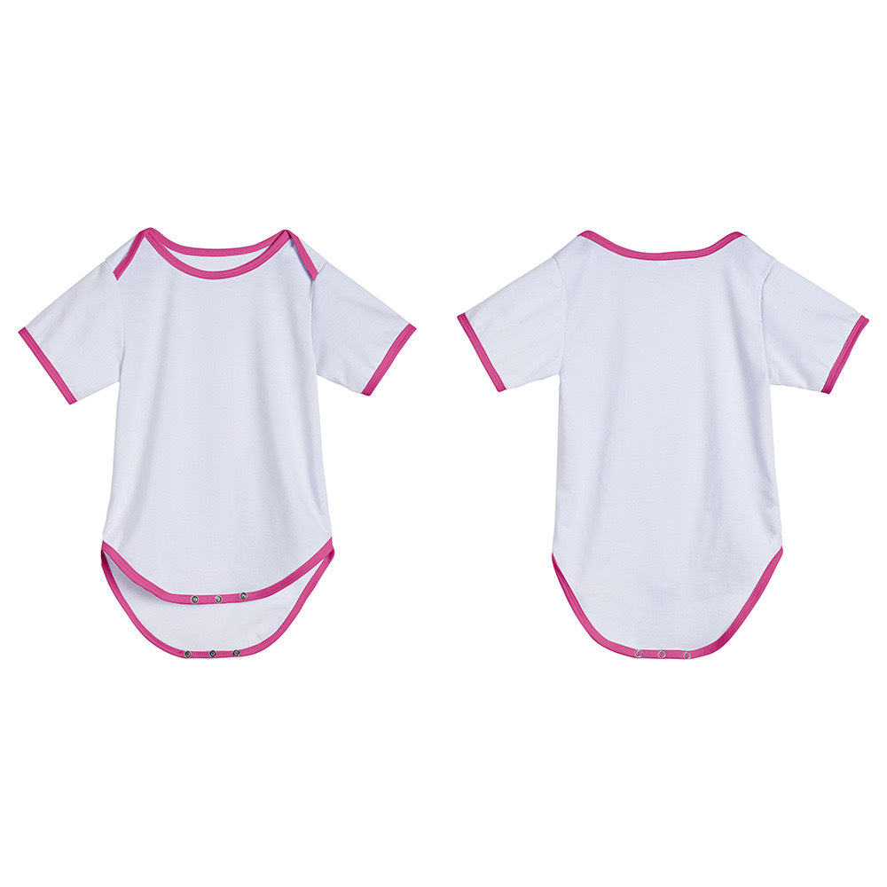 Hot Selling Sublimation Baby Rompers Polyester 200gsm 0-24 months Short Sleeve Collarless Baby onesie