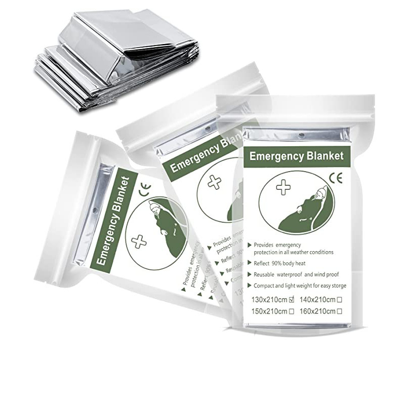 Emergency Thermal Blankets Outdoor Survival Equipment Emergency Mylar Thermal Blankets For First Aid Kits