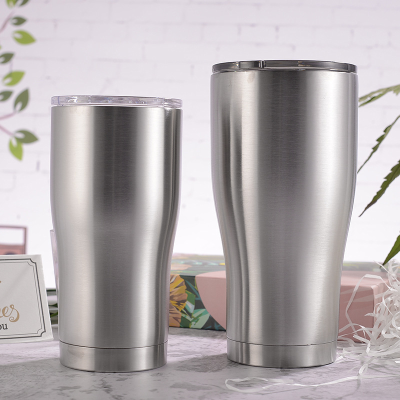 Manufacturer 12oz 20oz 30oz 40oz Tumbler Cups Double Wall Vacuum Insulated Modern Curve Stainless Steel Tumbler In Bulk