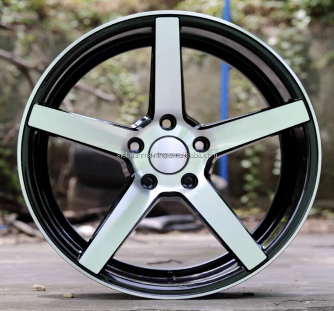 16 17 18 Inch Wheels 4x100 5x108 5x114.3 5x120 5x112 Sliver Concave Five Spoke Alloy Wheels Passenger Car Wheels Rims