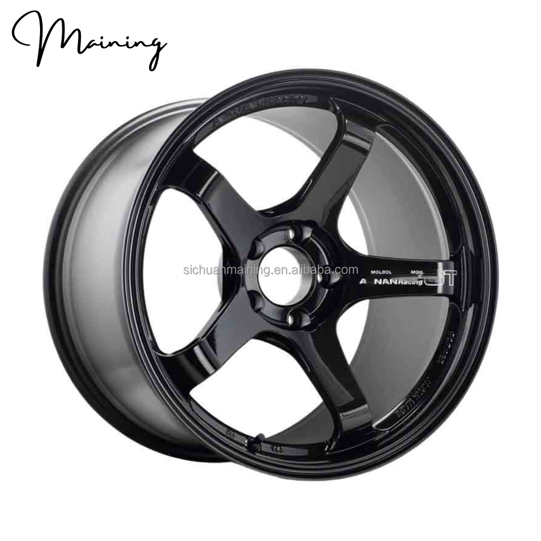 16 17 18 19 Inch Wheels 5x108 5x114.3 5x120 5x112 Gloss Black Concave Design Alloy Racing Car Wheels Passenger Car Wheels Rims