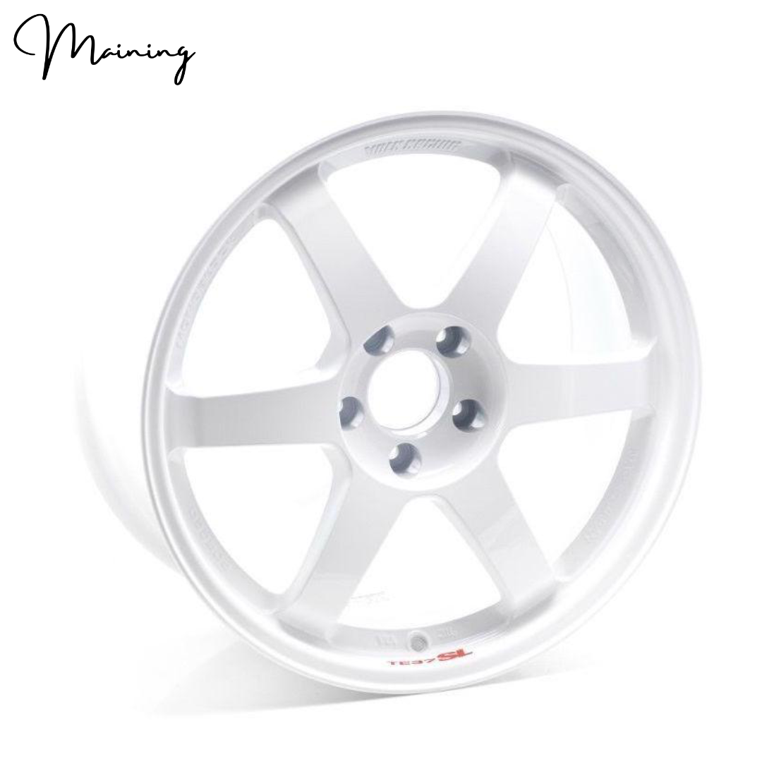 5x100 5x112 5x114.3 15 16 17 18 19 20 Inch White Froged Wheels Sport Rim TE37 Saga High Performance Track Wheels