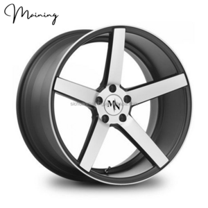 16 17 18 Inch Wheels 4x100 5x108 5x114.3 5x120 5x112 Sliver Concave Five Spoke Alloy Wheels Passenger Car Wheels Rims