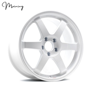 5x100 5x112 5x114.3 15 16 17 18 19 20 Inch White Froged Wheels Sport Rim TE37 Saga High Performance Track Wheels