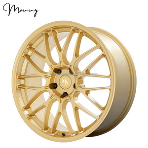 16 17 18 19 20 21 22 Inch Passenger Car Gold Mesh Forged Alloy Wheels 5 Holes 5x114.3/5x120 Rims For Porsche BMW Mercedes Benz