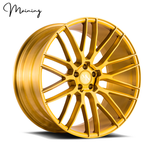 16"-24" Custom Brushed Gold Rims Multi Spoke Forged Car Wheels for Audi Mercedes Benz BMW E46 E60 E90 Passenger Car Wheels