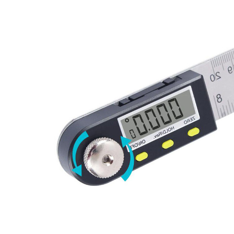 0-200mm Digital Angle Ruler Finder Protractor Stainless Steel Electronic 2-in-1 Digital Angle Ruler