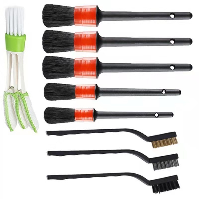 27Pcs Car Cleaning Brush Set Auto Detailing Brush Set Car Cleaning Kit for Car Wash