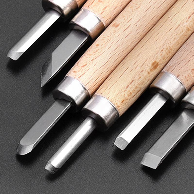 SK2 12pcs Alloy Steel Wood Carving Knife Set Woodworking Tools