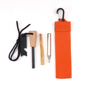 Outdoor Camping Bushcraft Campfire Emergency Kit Pocket Fire Bellow Flint Rod Fatwood Stick Fire starter