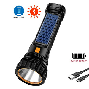 Camping Survival Emergency Torch Solar Rechargeable Multi Function 1000 Lumens LED Flashlight