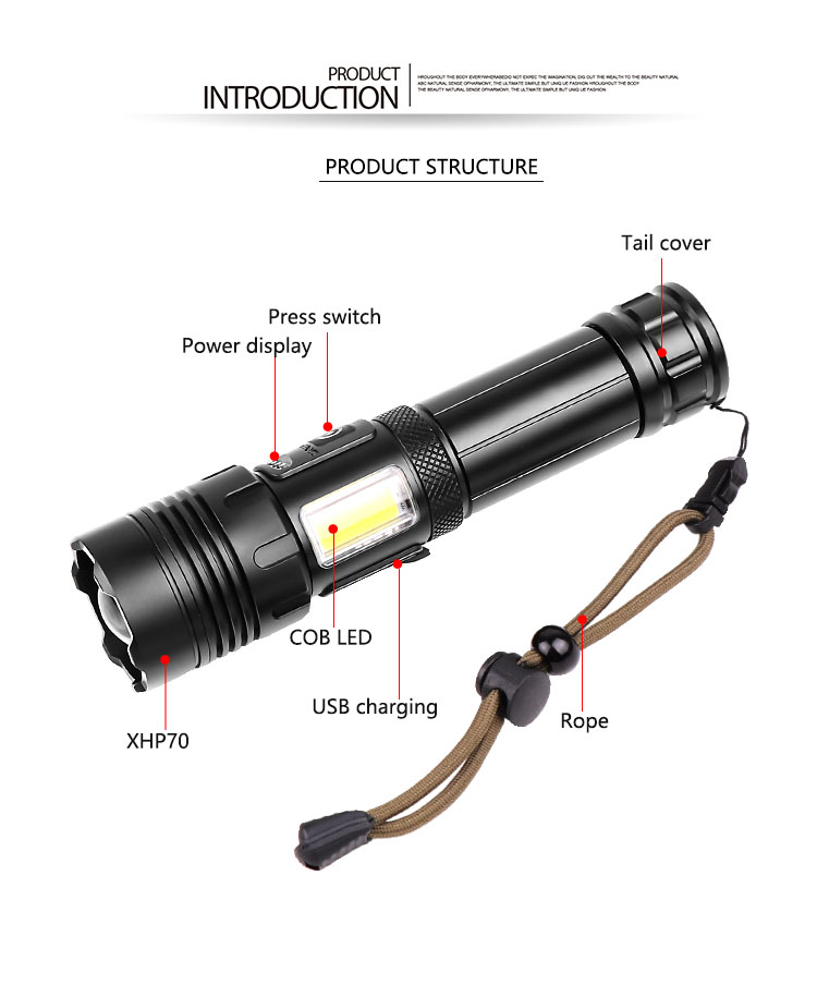 Survival Emergency Powerful 5000 Lumens Waterproof Mini Torch EDC Flashlight Camping Rechargeable LED Flashlights