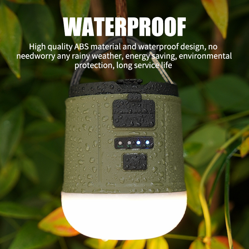 2024 New 2400mAh Outdoor Emergency Portable LED Lamp Hand Crank Hanging Light Camping Lantern for Tent Use