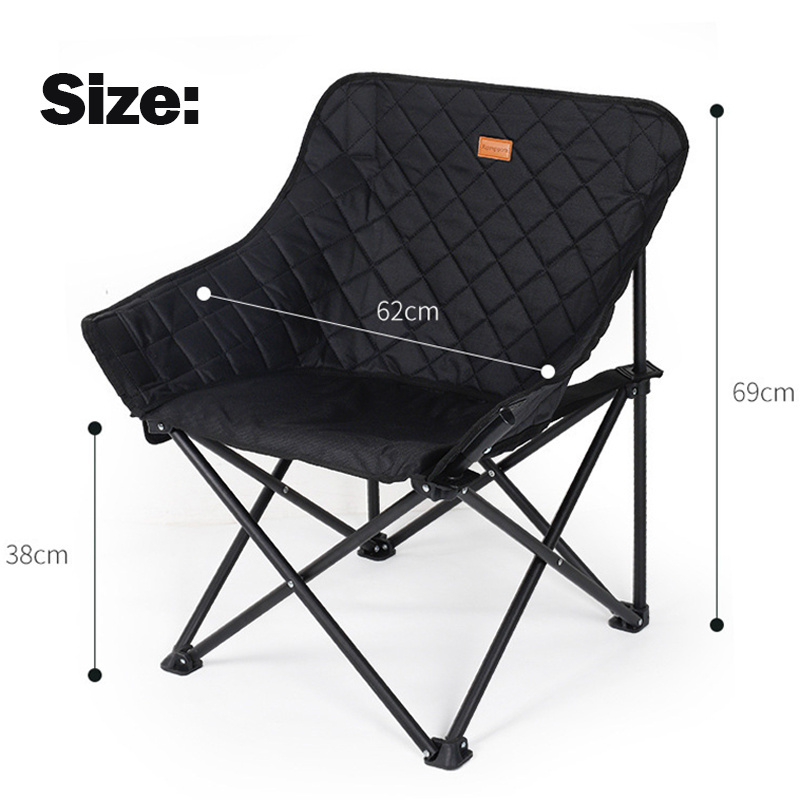 Oversize Outdoor Rocker Camping Chair filled pearl cotton comfortable Padded Thicken portable chair with storage bag