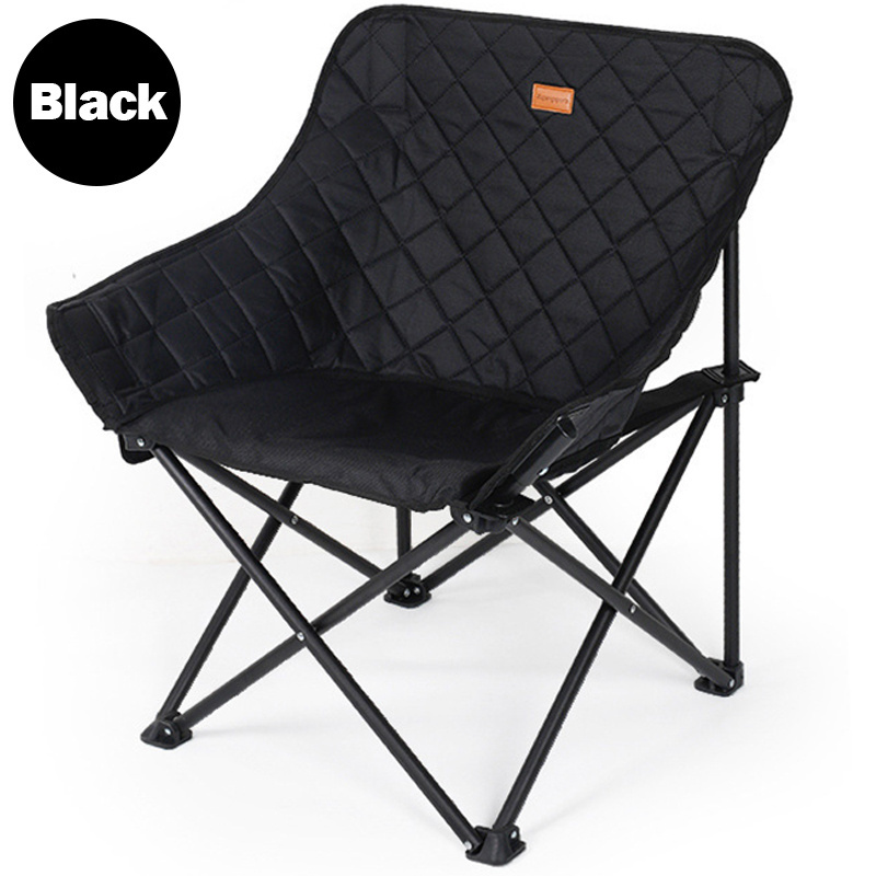 Oversize Outdoor Rocker Camping Chair filled pearl cotton comfortable Padded Thicken portable chair with storage bag