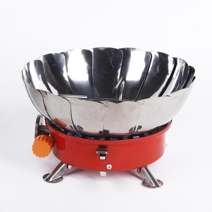 Outdoor butane gas cartridge windproof camping stove lotus gas burner stove Mini Portable Cooking Picnic Gas Stove