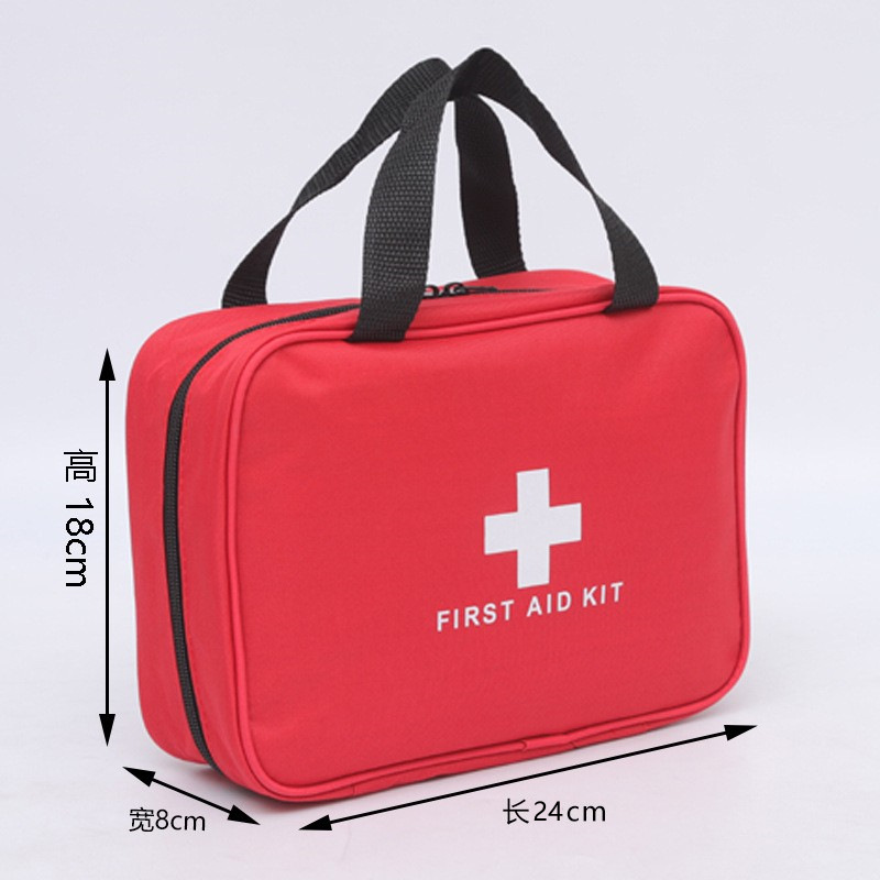 First Aid Bag First Aid Kit Empty Medical Storage Bag Red Trauma Bag for Emergency First Aid Kits