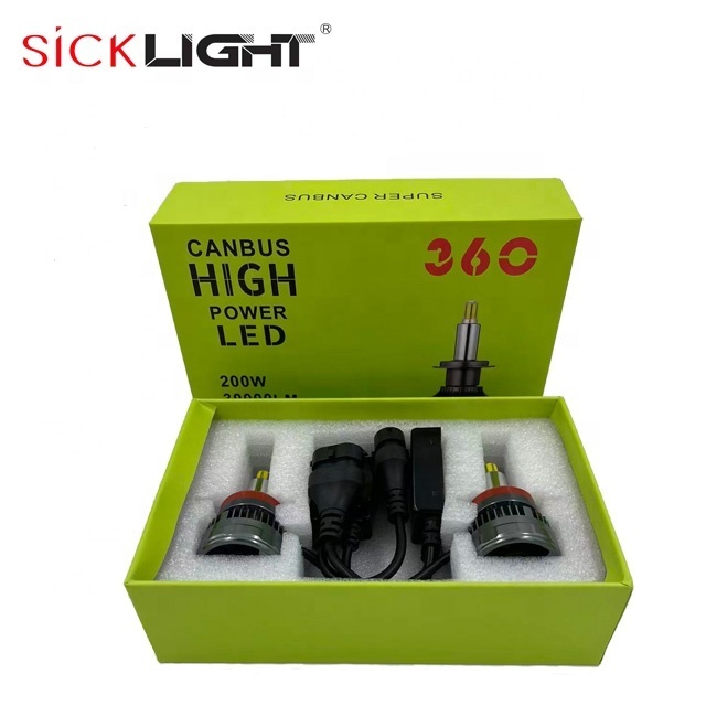 2022 HOT Selling build-in body super bright 360 degree led headlight bulb h11 low beam led h4 50000 lumen 60000lumen