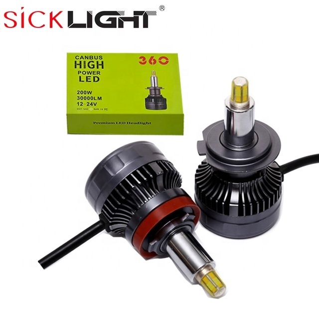 2022 HOT Selling build-in body super bright 360 degree led headlight bulb h11 low beam led h4 50000 lumen 60000lumen