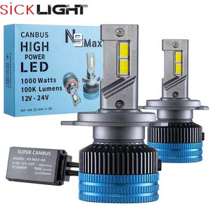 100k lumen N9 MAX Led Headlights 3 Copper Tube Tur bo Led H4 6000K Auto Led Headlamp h7 h8 h9 h11 led headlight bulb 9005 9006