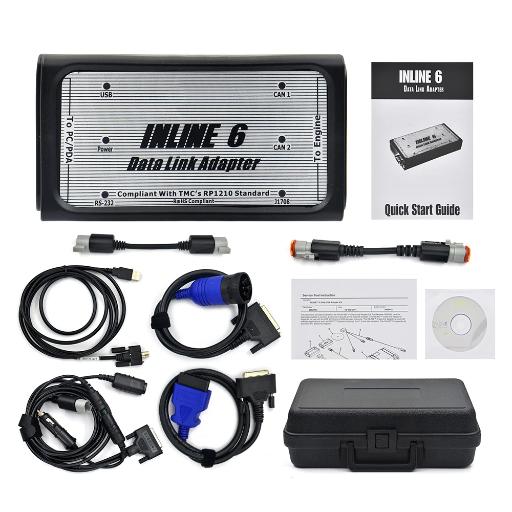 INLINE 6 V8.7 V7.62 Data Heavy Duty INLINE6 Cummins Diagnostics Complete INLINE Heavy Duty Truck Diagnostic Tool