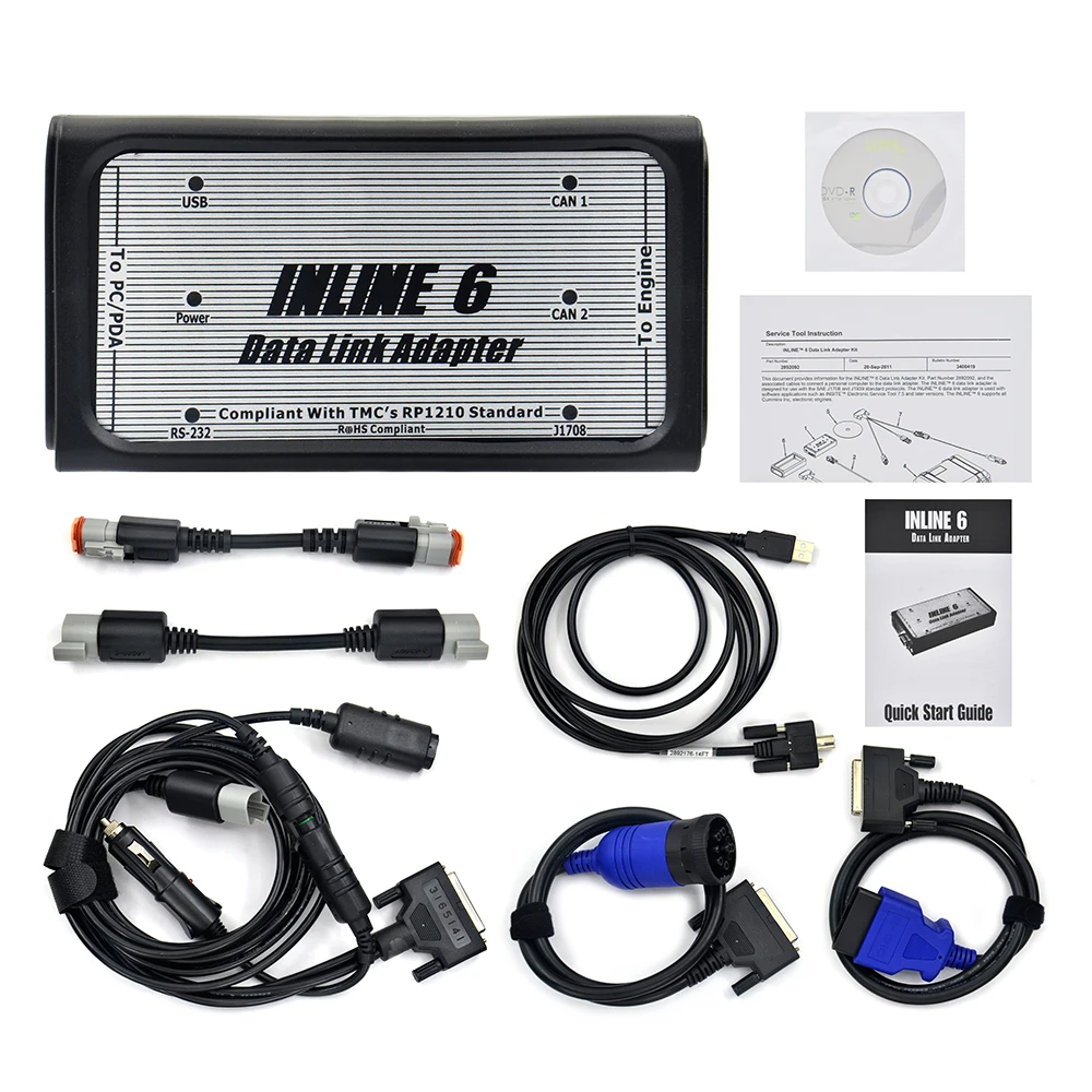 INLINE 6 V8.7 V7.62 Data Heavy Duty INLINE6 Cummins Diagnostics Complete INLINE Heavy Duty Truck Diagnostic Tool