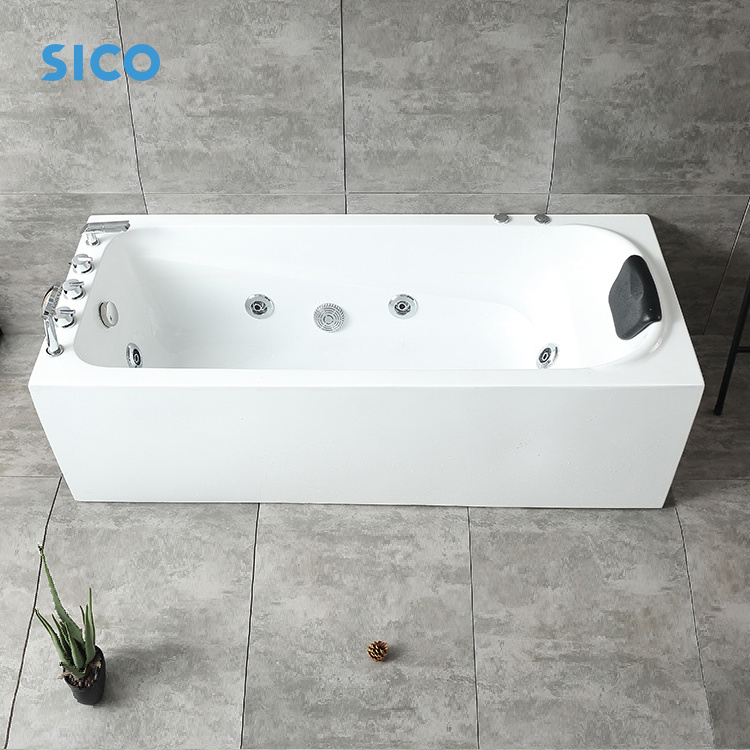 sico bathroom elegant quality pure acrylic freestanding bath tub soaking bathtub 180x86cm 71'' special design