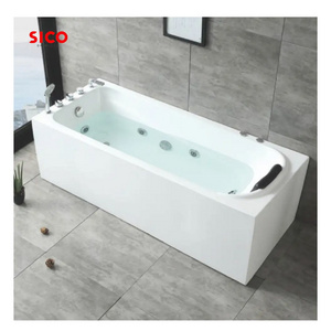 Custom Modern Hot Tub White Acrylic Freestanding Massage Whirlpool Walk In Tub Shower Combo Bathtub